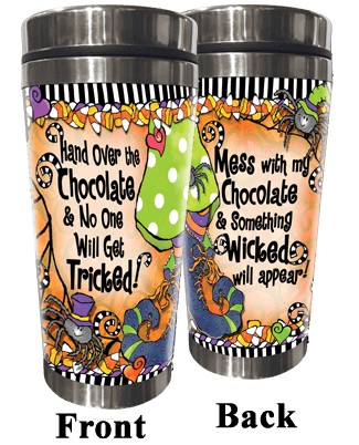 Wacky Stainless Steel Tumbler -  Halloween Shoes