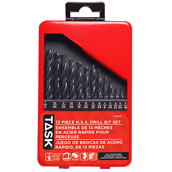 13 pc HSS Drill Bit Set - 1/16" - 1/4"