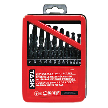 21 pc HSS Drill Bit Set - 1/16" - 3/8"