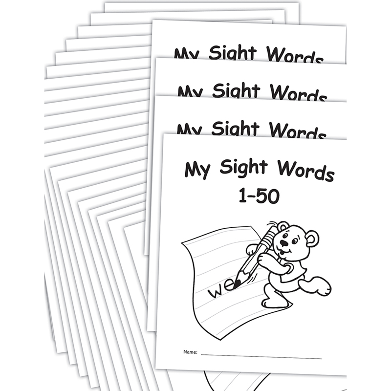 My Own Books: Sight Words 1-50, 25-Pack