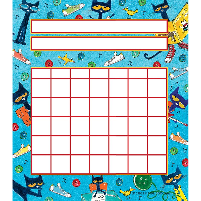 Pete the Cat Incentive Charts, 5-1/4" x 6", Pack of 36