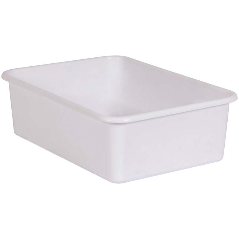 White Large Plastic Storage Bin