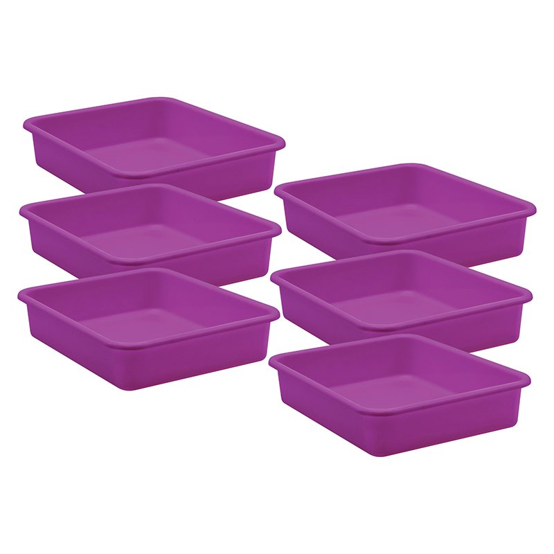 Purple Large Plastic Letter Tray, Pack of 6