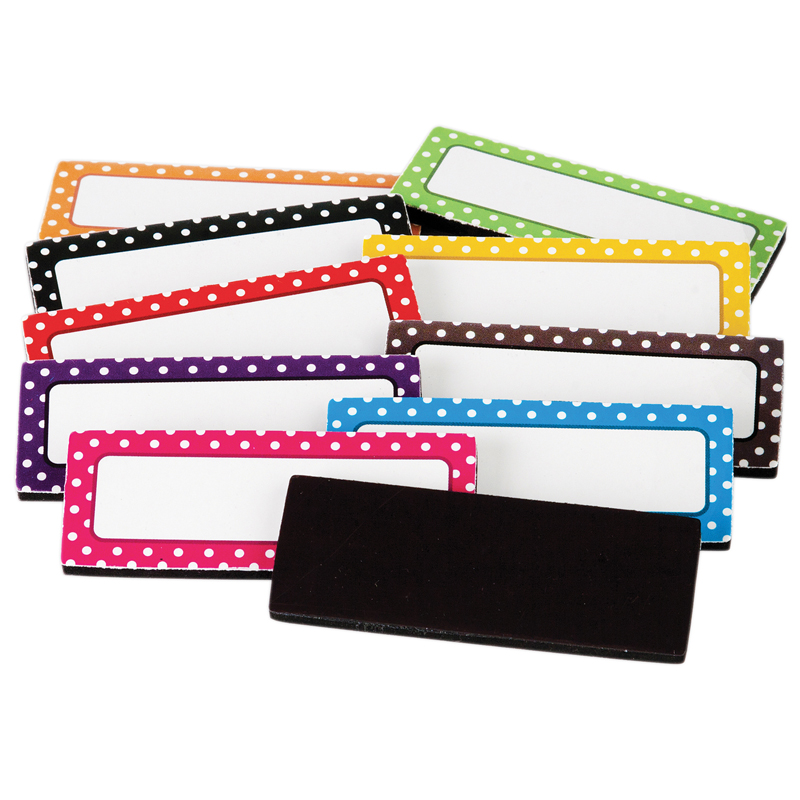 Polka Dots Magnetic Labels, Pack of 30