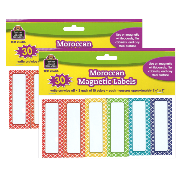 Moroccan Magnetic Labels, 30 Per Pack, 2 Packs