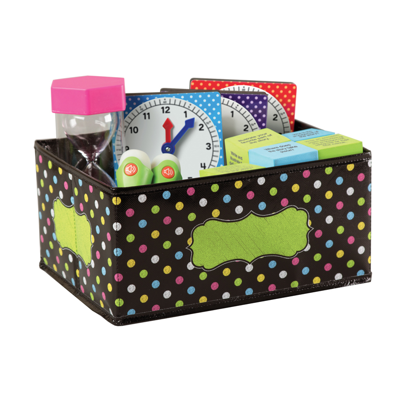 Chalkboard Brights Small Storage Bin, 8" x 11" x 5"