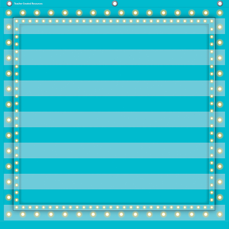 Light Blue Marquee 7 Pocket Chart (28" x 28")