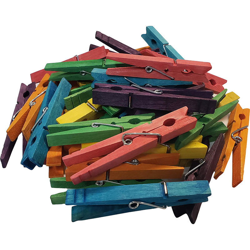 STEM Basics, Multicolor Clothespins, Pack of 50