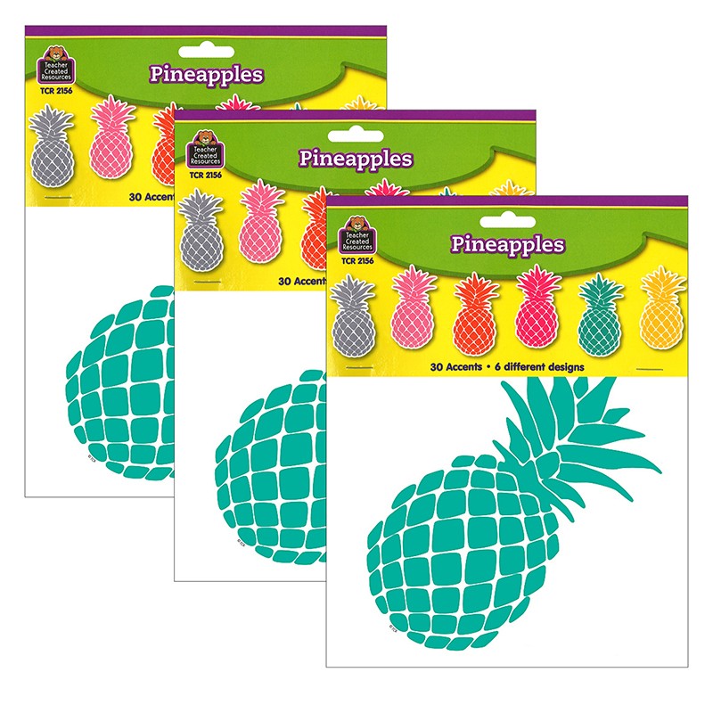 Tropical Punch Pineapples Accents, 30 Per Pack, 3 Packs