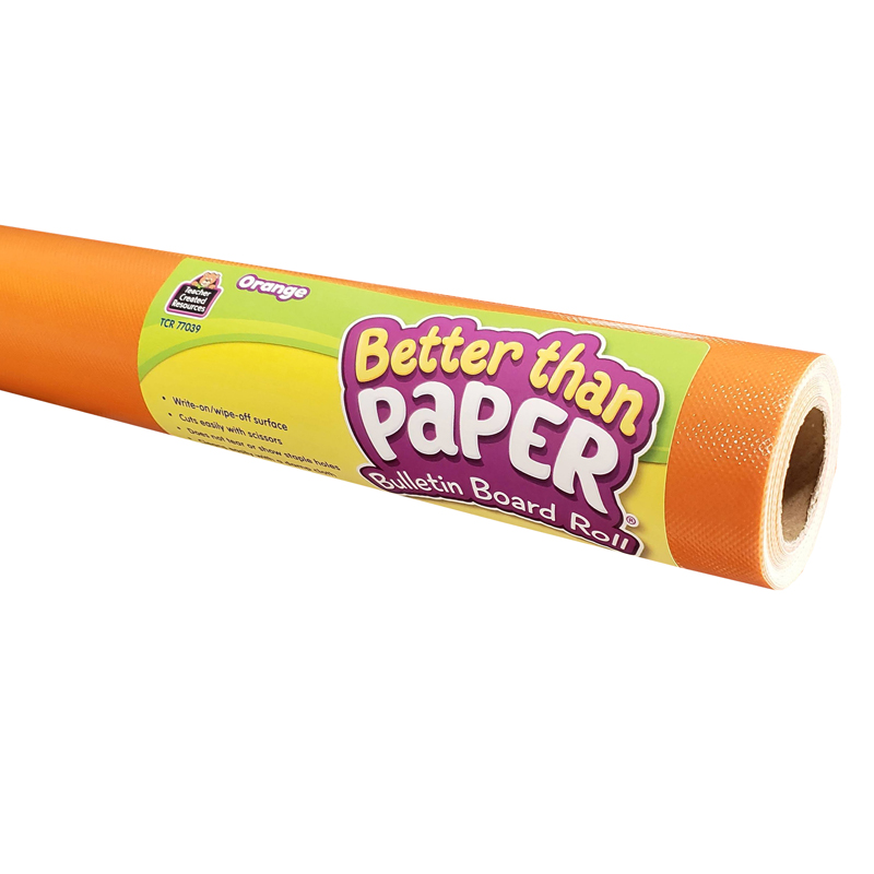 Better Than Paper Bulletin Board Roll, 4' x 12', Orange, Pack of 4
