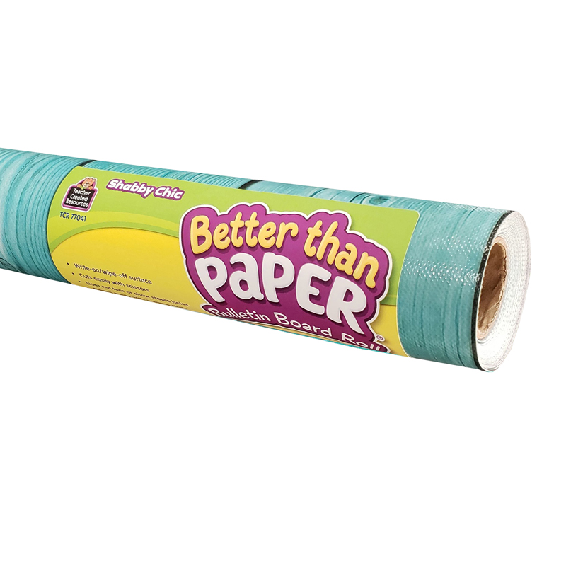 Better Than Paper Bulletin Board Roll, 4' x 12', Shabby Chic, Pack of 4