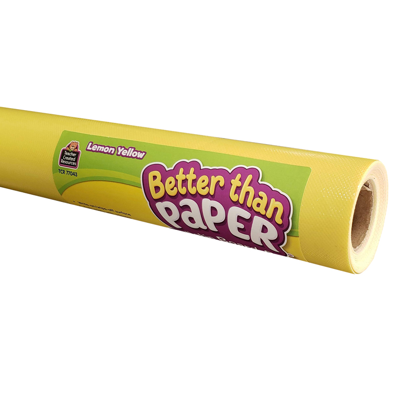 Better Than Paper Bulletin Board Roll, 4' x 12', Lemon Yellow, Pack of 4