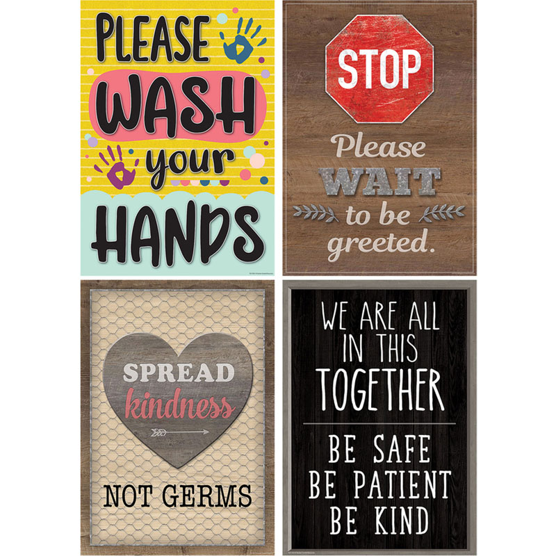 Health & Safety Poster Set, Set of 4