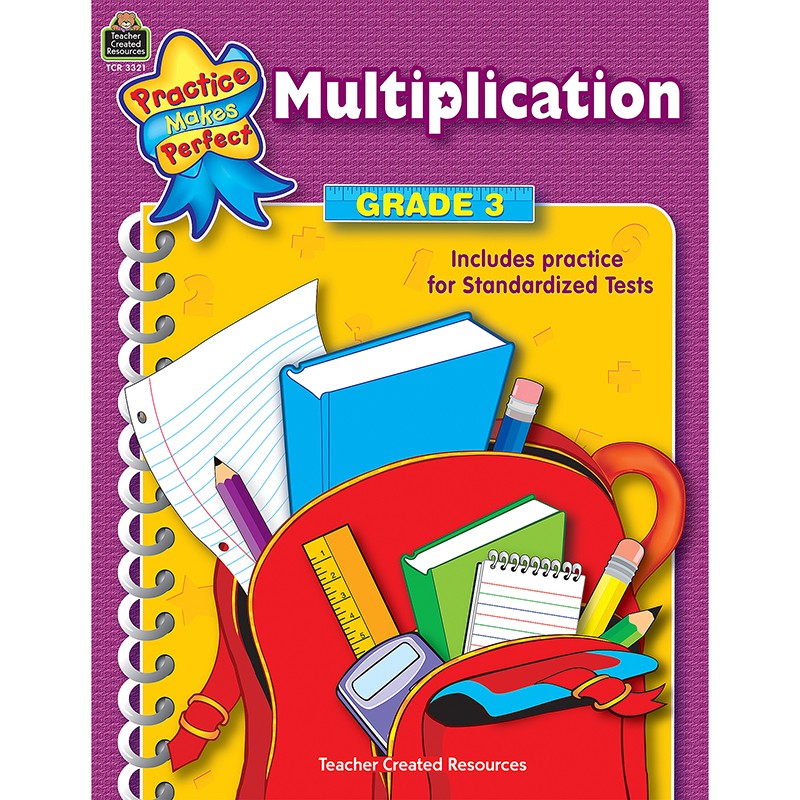 Practice Makes Perfect: Multiplication Book, Grade 3