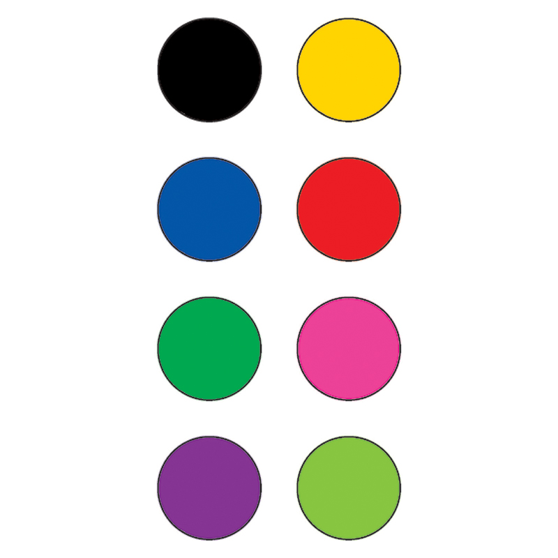Colorful Circles Mini Stickers, 3/8" Diameter, Pack of 528