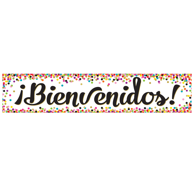 Confetti Bienvenidos (Spanish Welcome) Banner