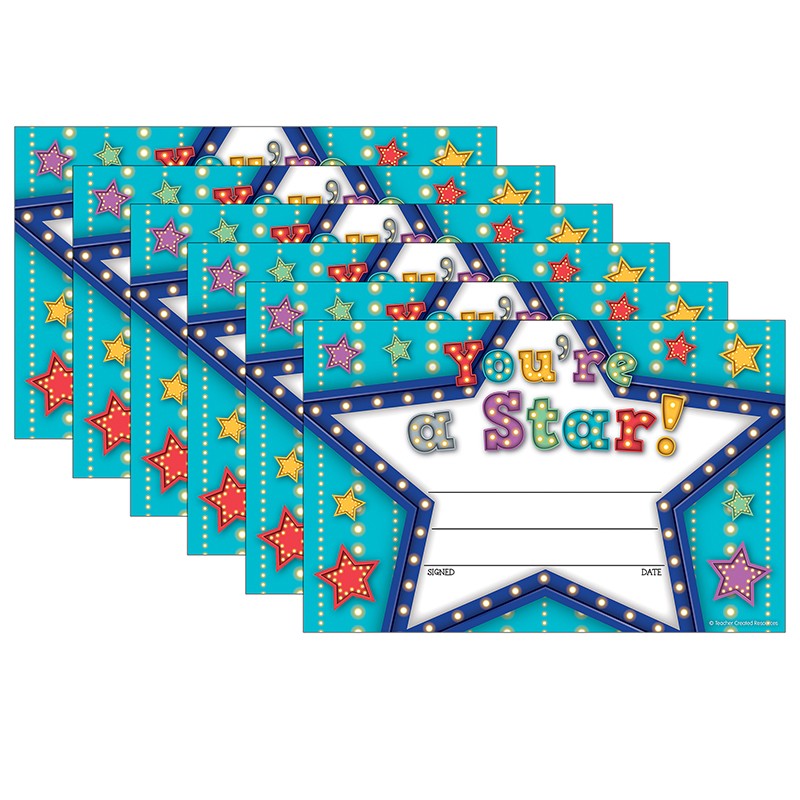 Marquee You're a Star Awards, 25 Per Pack, 6 Packs