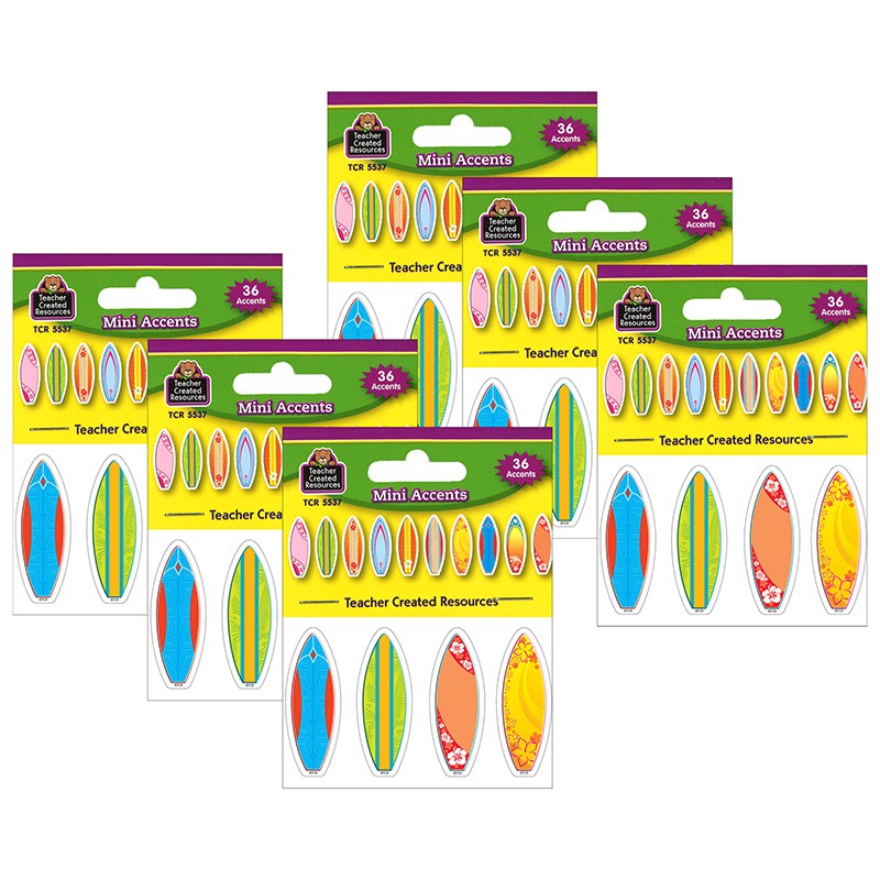 Surfboards Mini Accents, 36 Per Pack, 6 Packs