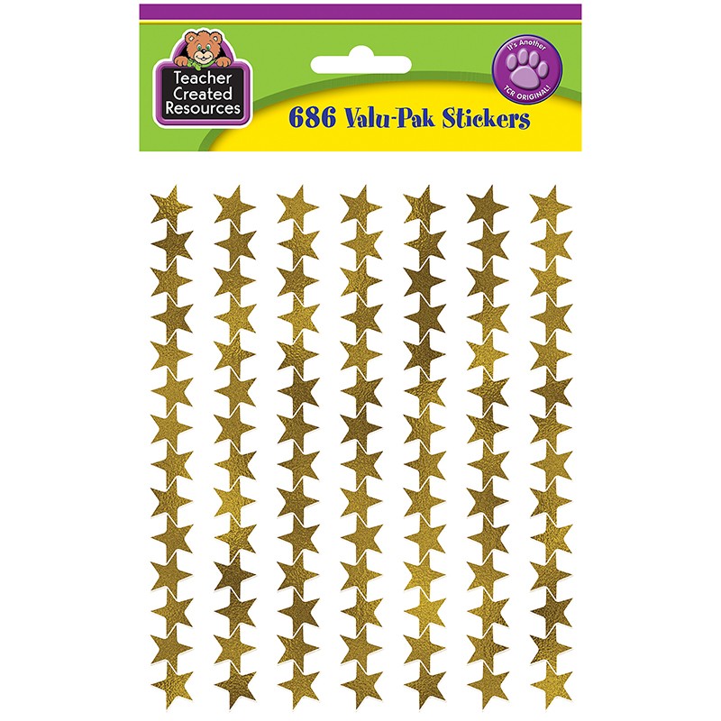 Gold Foil Star Stickers Valu-Pak, Pack of 686