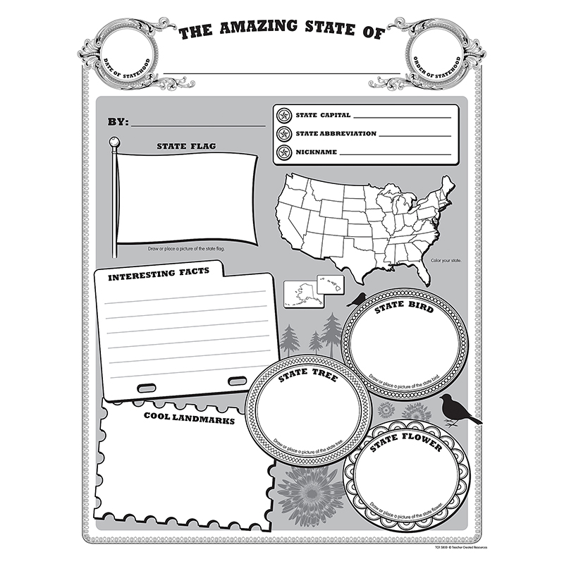 Amazing State Poster Pack, 32 Sheets