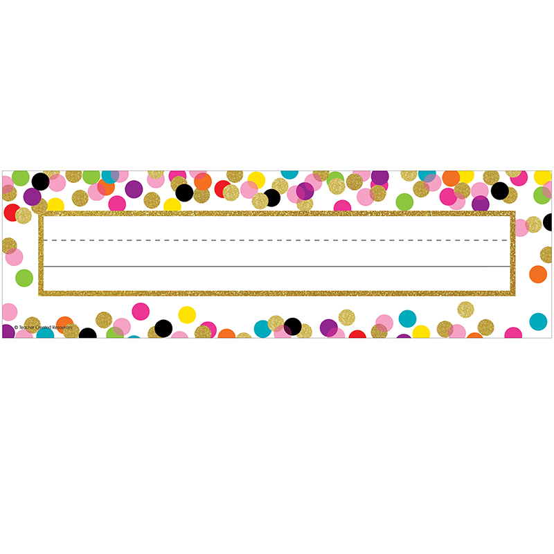 Confetti Name Plates, Pack of 36