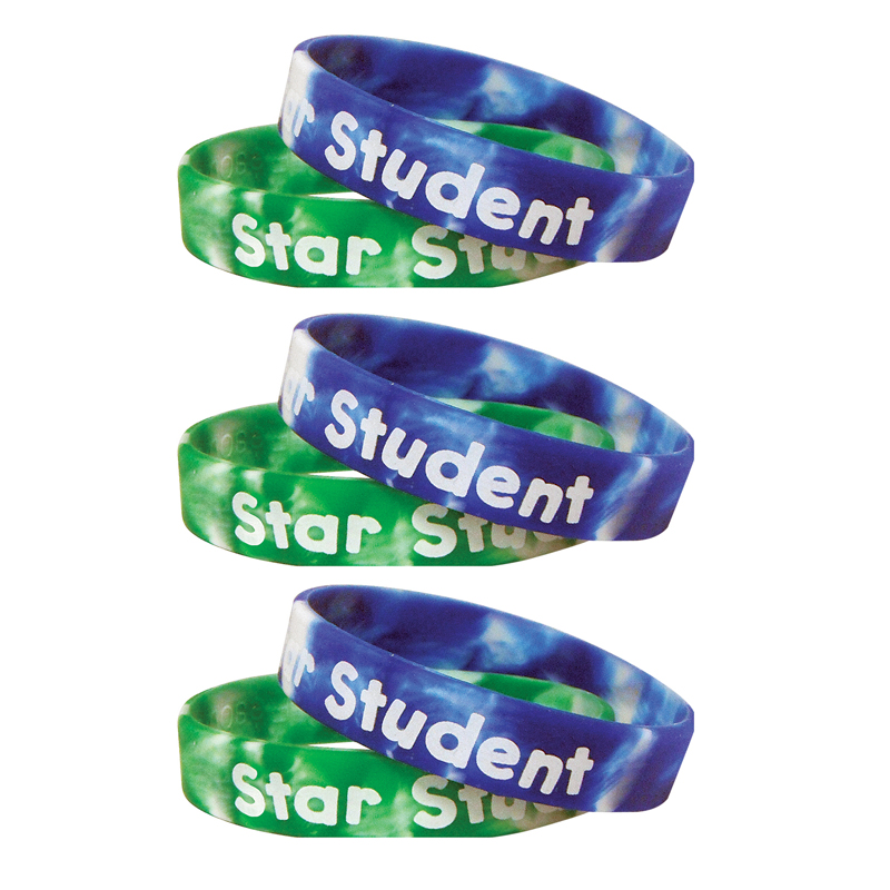 Fancy Star Student Wristband Pack, 10 Per Pack, 3 Packs