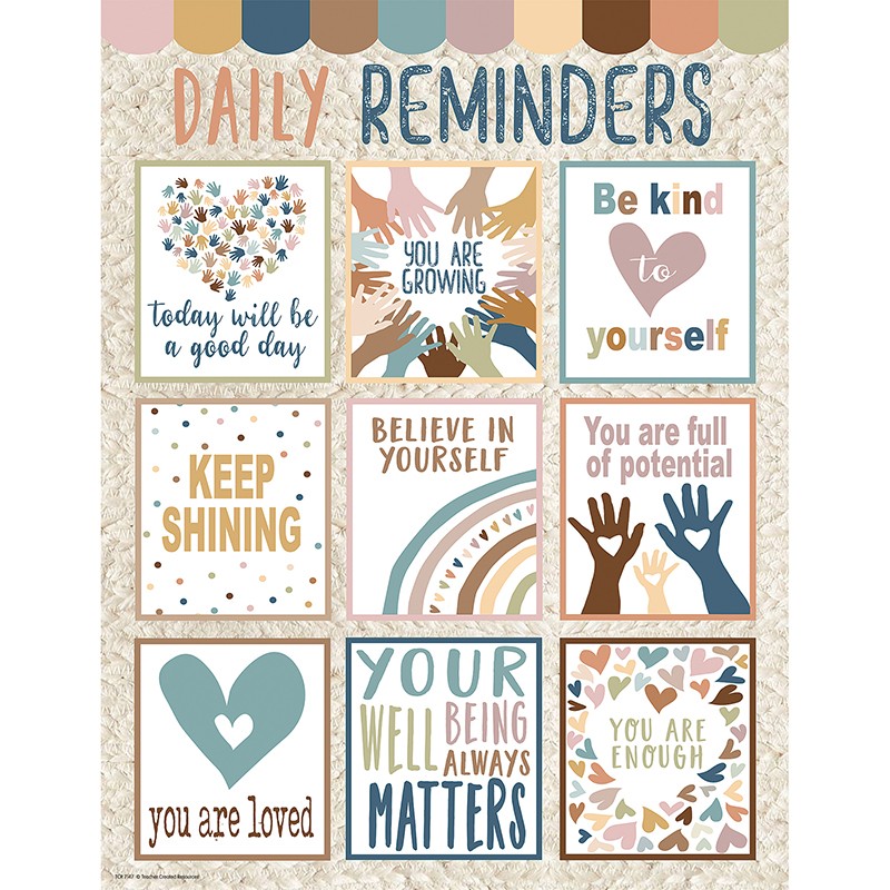 Everyone is Welcome Daily Reminders Chart