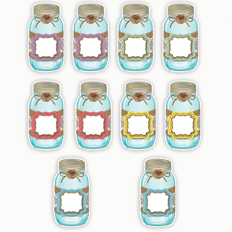 Shabby Chic Mason Jars Accents, Pack of 30