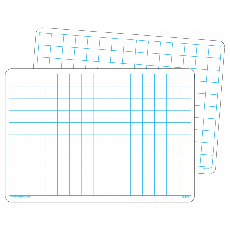 Double-Sided Math Grid Dry Erase Boards, Pack of 10