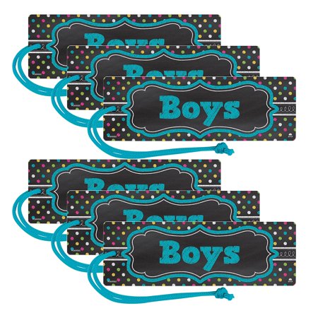 Chalkboard Brights Magnetic Boys Pass, Pack of 6