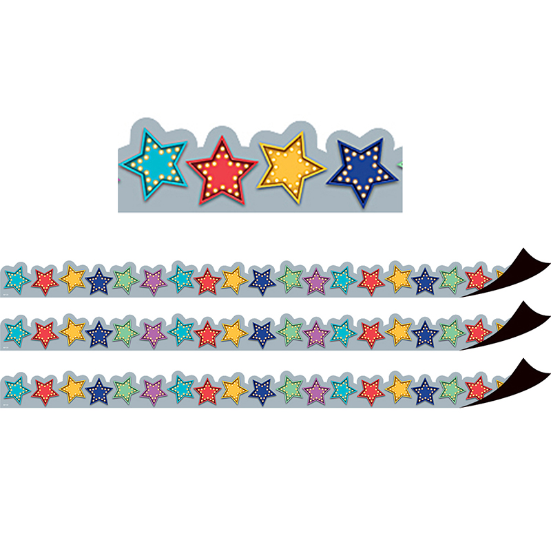 Marquee Stars Magnetic Border, 24 Feet Per Pack, 3 Packs