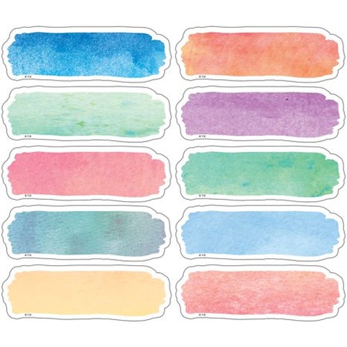 Watercolor Labels Magnetic Accents, 20 Per Pack, 3 Packs