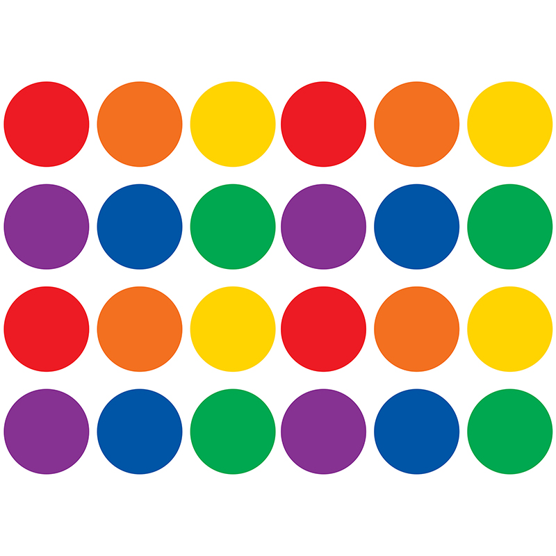 Spot On Dry-Erase Desktop Writing Spots Colorful Circles - 4", 12 Per Pack, 2 Packs