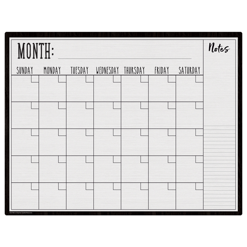 Modern Farmhouse Calendar Write-On/Wipe-Off Chart