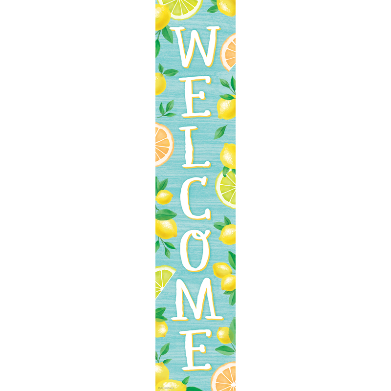 Lemon Zest Welcome Banner, 8" x 39"