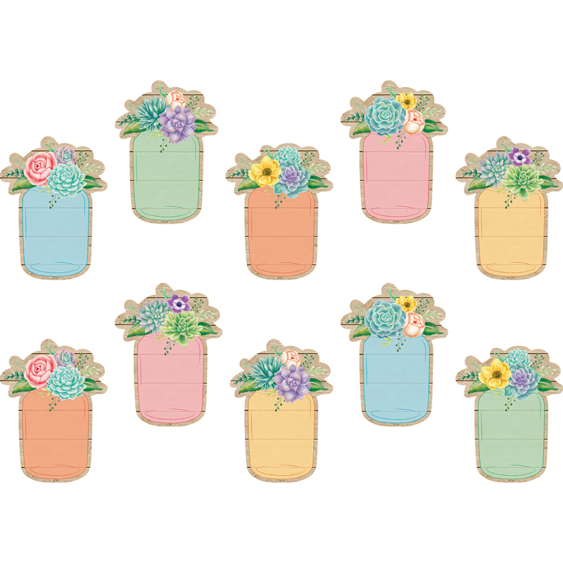 Rustic Bloom Mason Jars Accents, Pack of 30