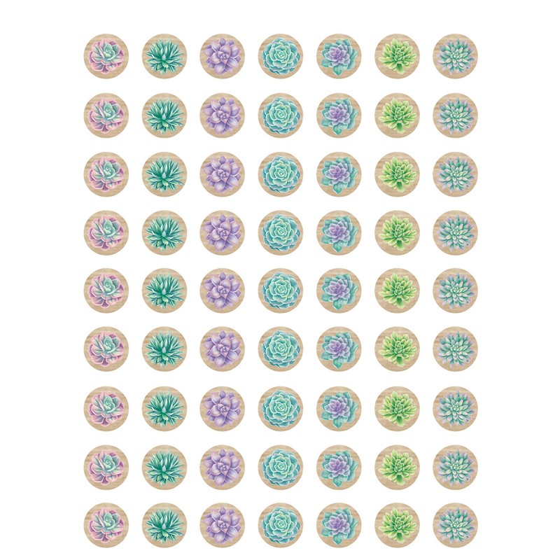 Rustic Bloom Succulents Mini Stickers, Pack of 378