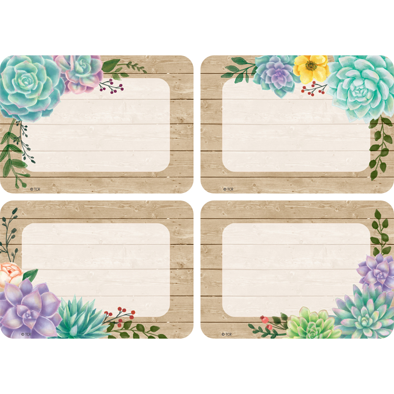 Rustic Bloom Name Tags/Labels, Multi-Pack