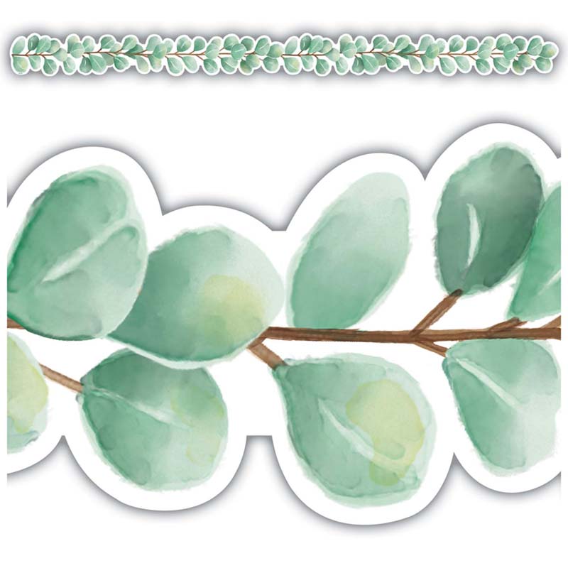 Eucalyptus Die Cut Border Trim, 35 Feet