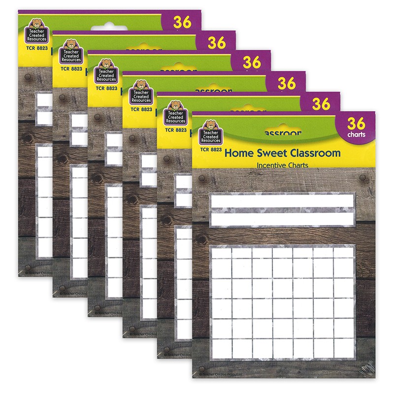 Home Sweet Classroom Incentive Charts, 36 Per Pack, 6 Packs