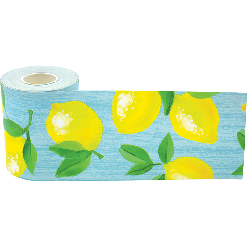 Lemon Zest Straight Rolled Border Trim, 50 Feet