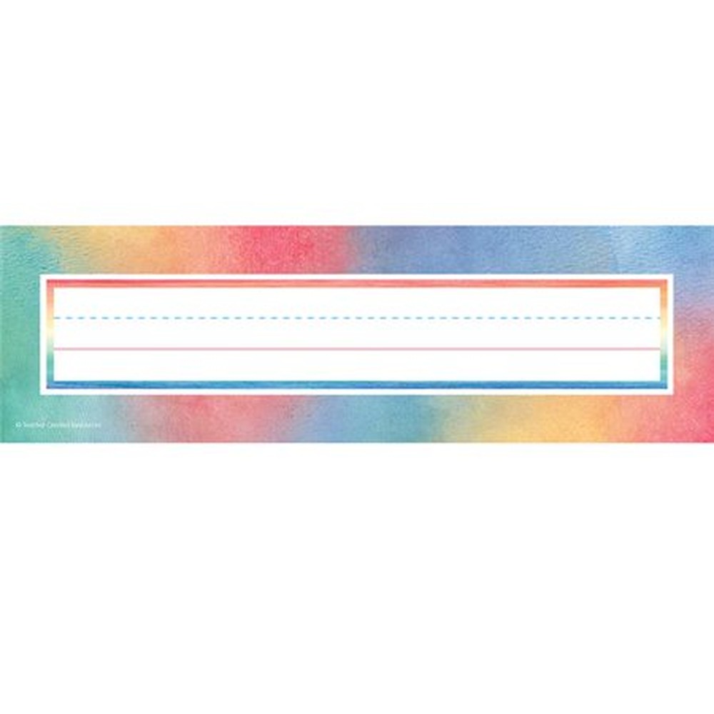 Watercolor Name Plates, 36 Per Pack, 6 Packs