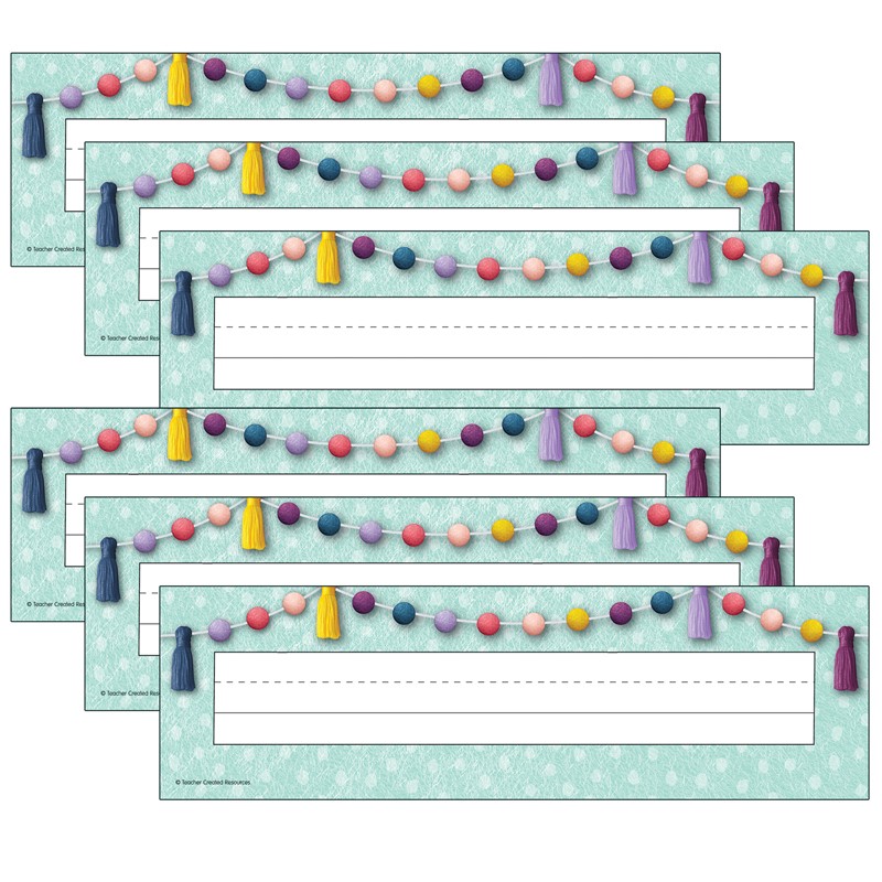 Oh Happy Day Flat Name Plates, 36 Per Pack, 6 Packs