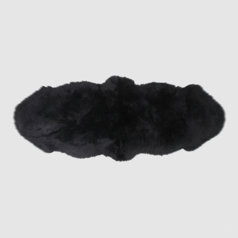 RUSTIC SHEEPSKIN RUG - BLACKBLACKDOUBLE PELT