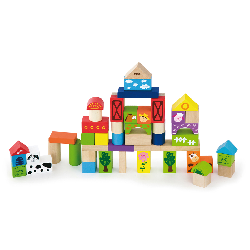 Wooden Blocks, Farm Designs