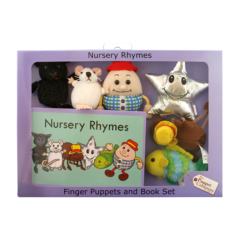 Nursery Rhymes Finger Puppets and Book Set