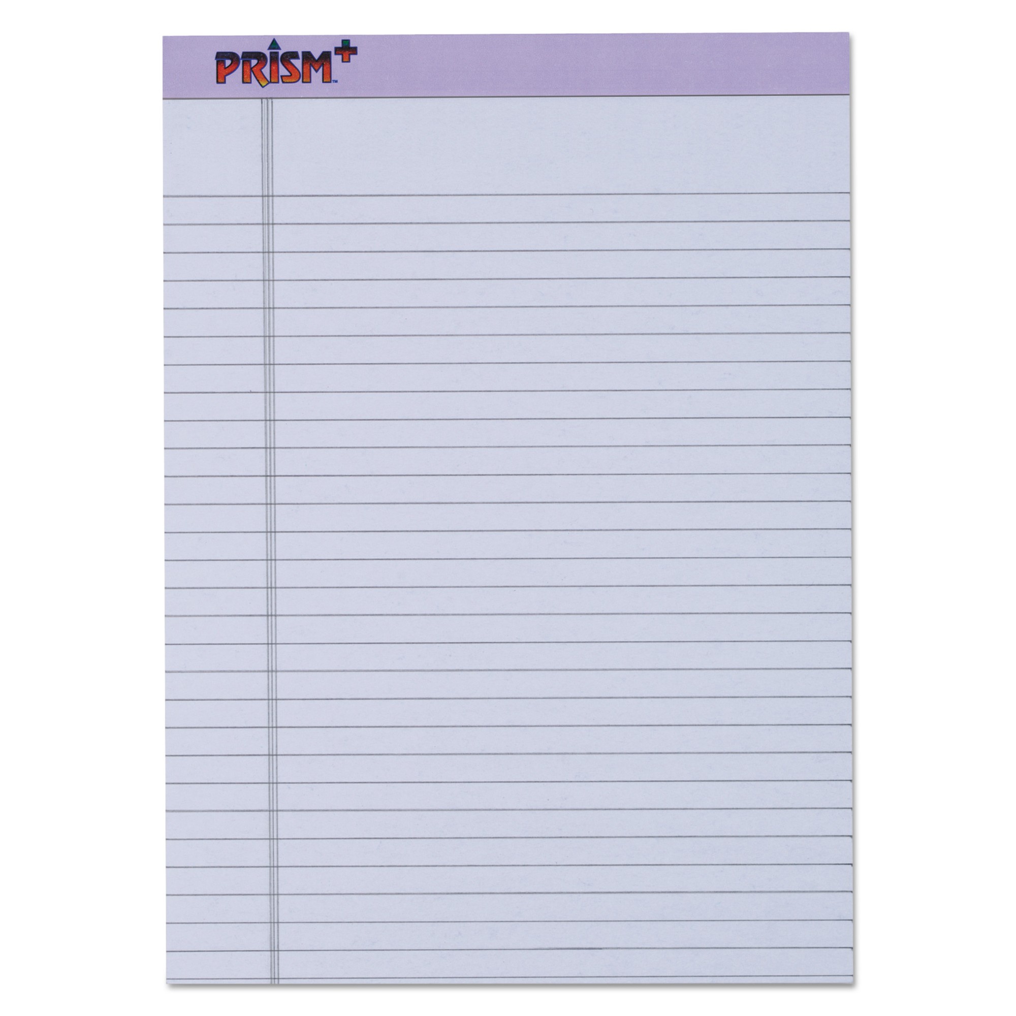 TOPS Prism Plus Colored Paper Pads - 50 Sheets - 0.34" Ruled - 8 1/2" x 11 3/4" - Orchid Paper - Chipboard Cover - Hard Cover - 