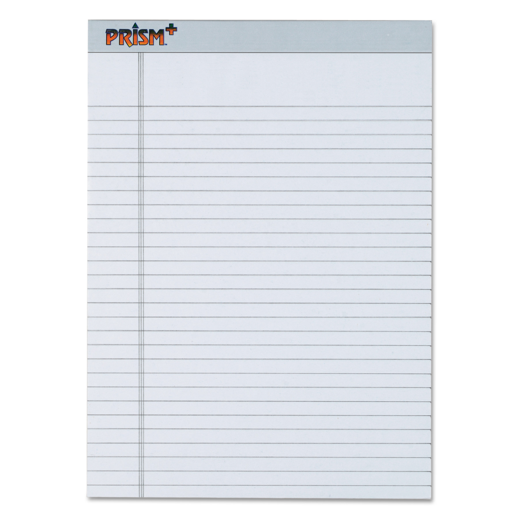 TOPS Prism Plus Colored Paper Pads - 50 Sheets - 0.34" Ruled - 16 lb Basis Weight - 8 1/2" x 11 3/4" - Gray Paper - Perforated