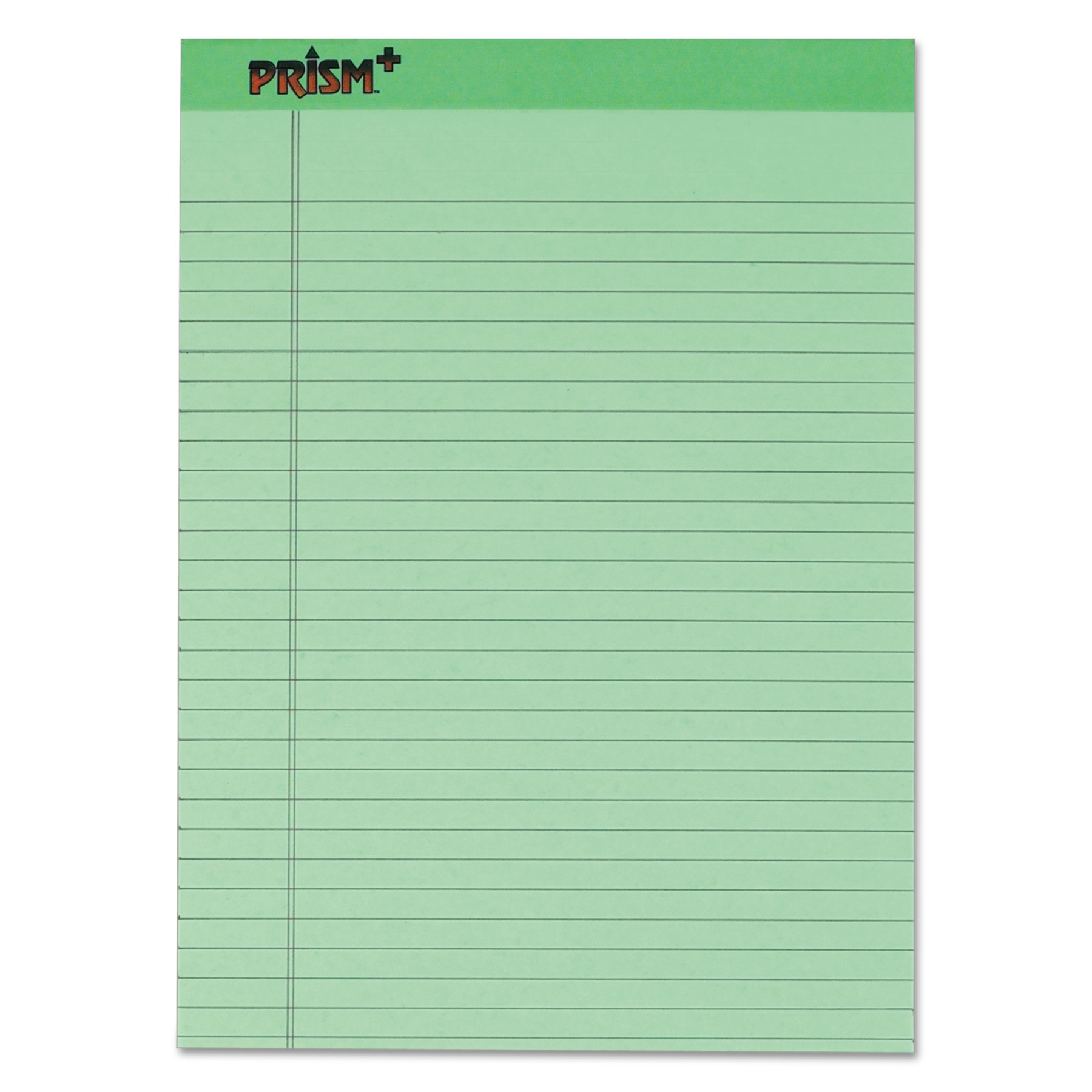TOPS Prism Plus Wide Rule Green Legal Pad - 50 Sheets - Strip - 16 lb Basis Weight - 8 1/2" x 11 3/4" - 11.75" x 8.5" - Green Pa