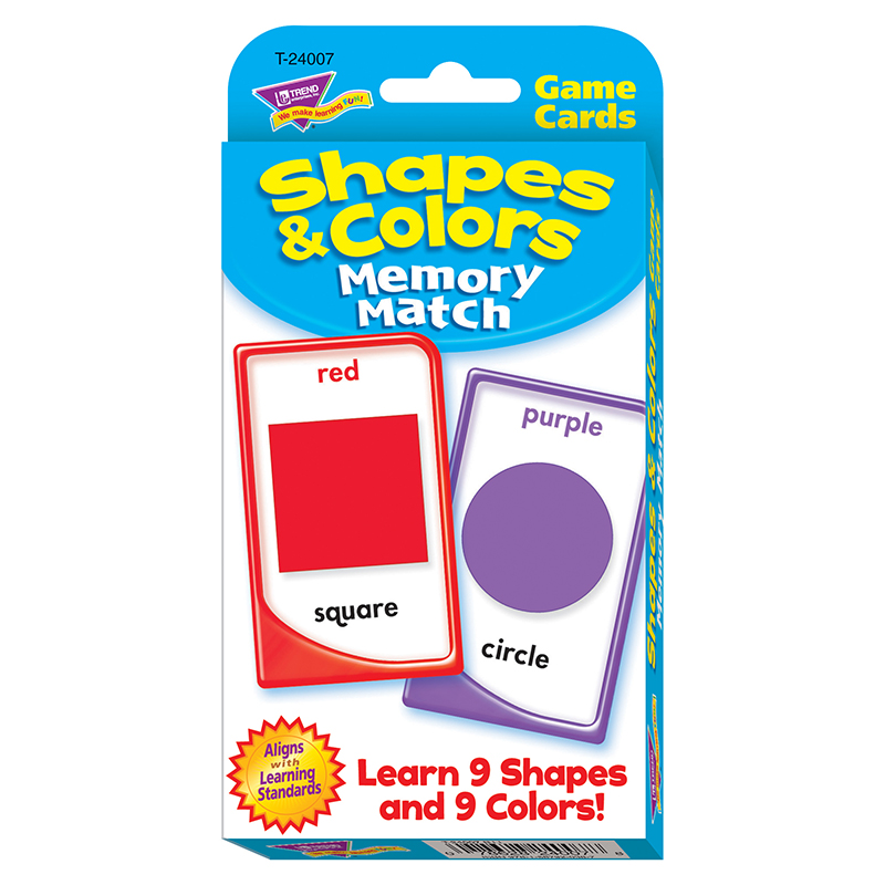 Shapes & Colors Memory Match Challenge Cards